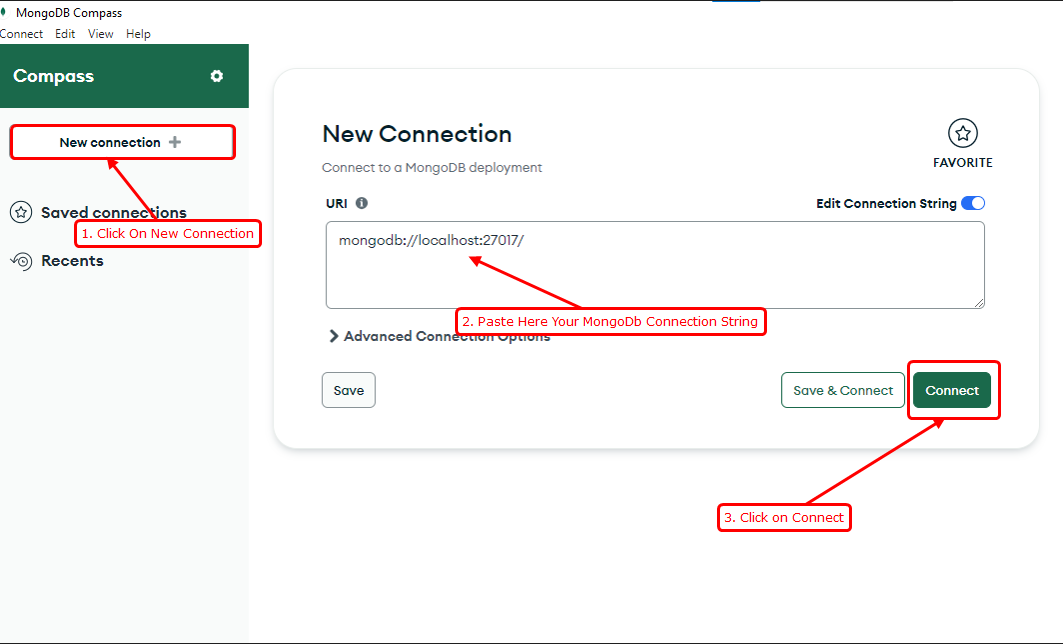 Open MongoDB Compass